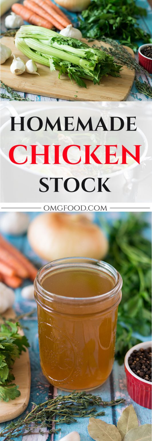Homemade Chicken Stock OMGFOOD