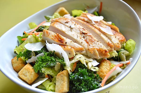 Chicken Kale Caesar Salad