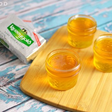 Small jars of homemade ghee.