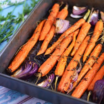 Garlic Roasted Carrots and Onions