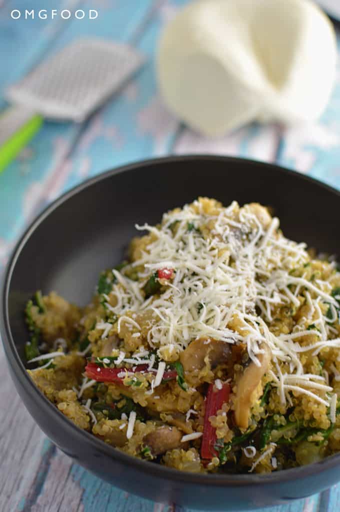 Swiss Chard and Mushroom Quinoa