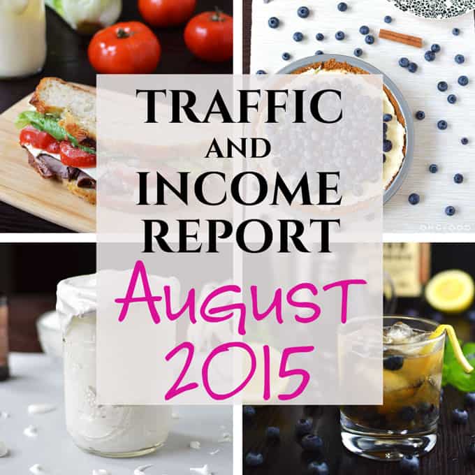 Title image with text that reads \"traffic and income report, August 2015.\"