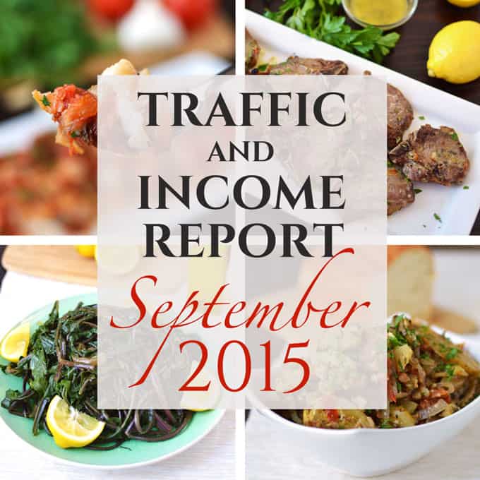 Title image with text that reads \"traffic and income report, September 2015.\"