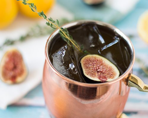 Mediterranean Mule: A tasty cocktail made with fig vodka, limoncello, and ginger beer. | omgfood.com