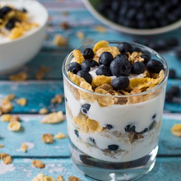 Blueberry Overnight Oat and Yogurt Parfaits - Sweet Savory and Steph