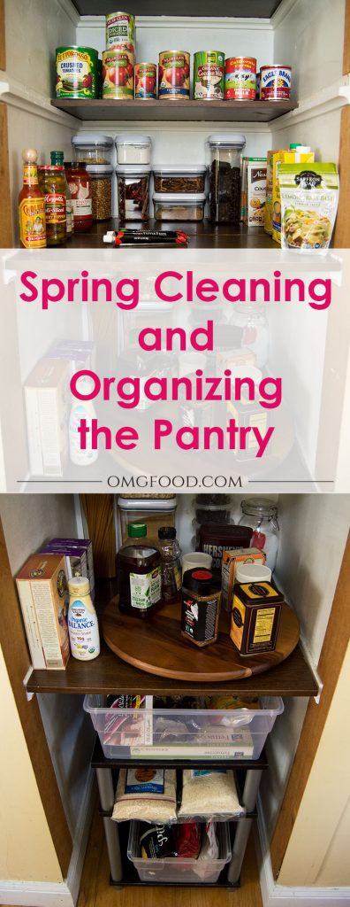A Pinterest banner for cleaning and organizing the pantry.