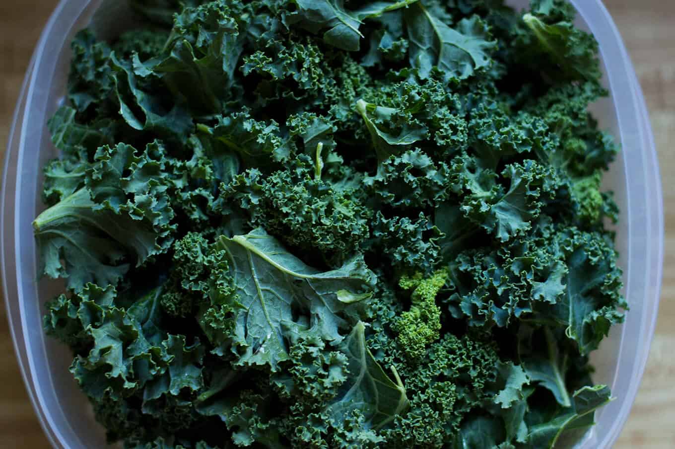 Close up of kale.