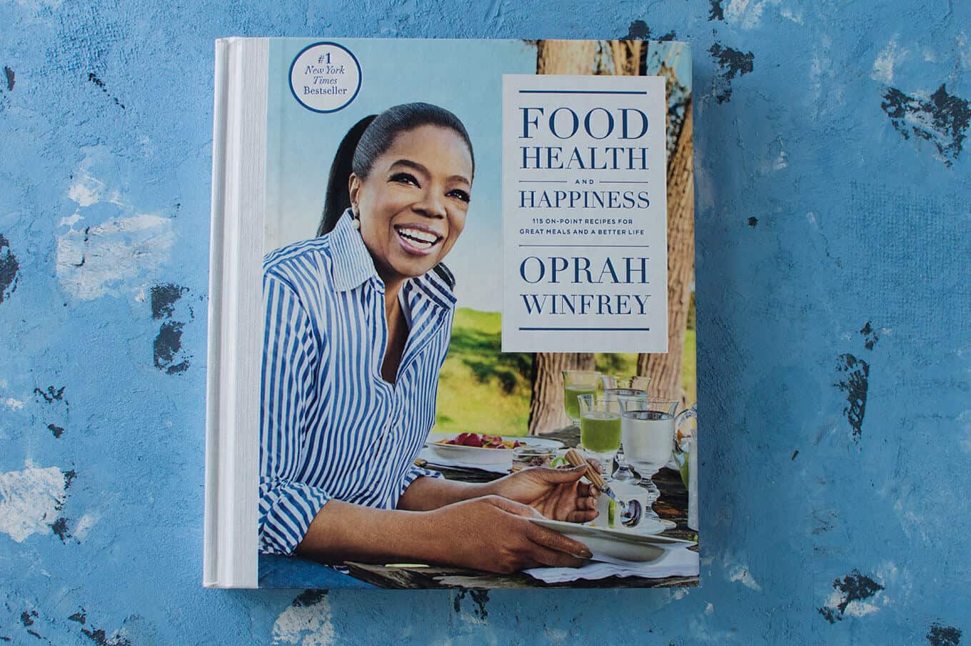 A cookbook with Oprah Winfrey on the cover.