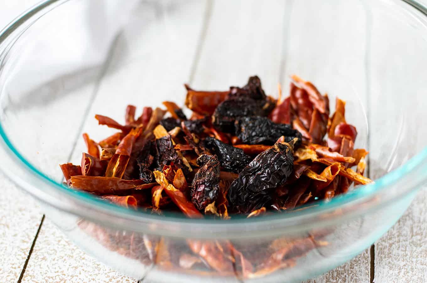 A bowl of dried chiles.