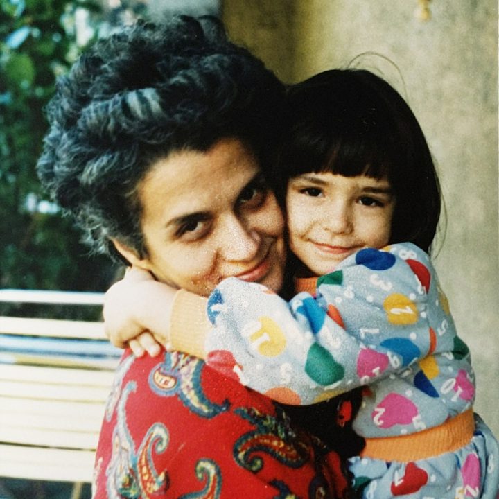 Me hugging my mom when I was a young child. | omgfood.com