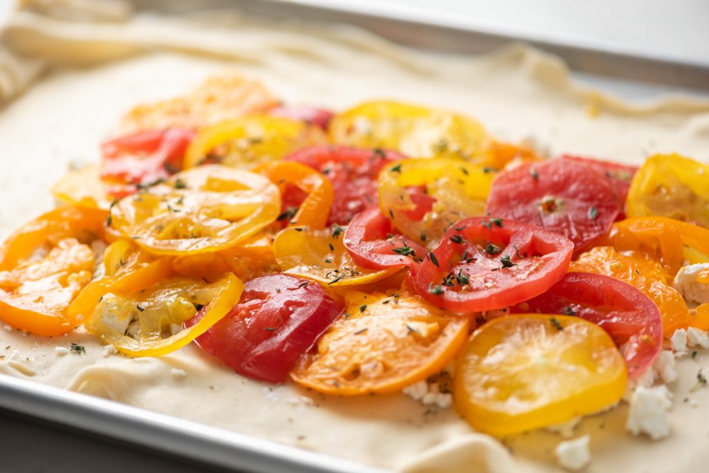 Tomato and Feta Galette with Puff Pastry OMGfood
