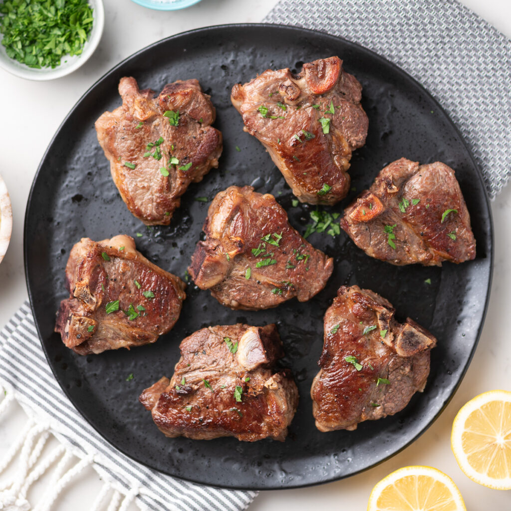 Lamb Loin Chops with Ladolemono | OMGfood