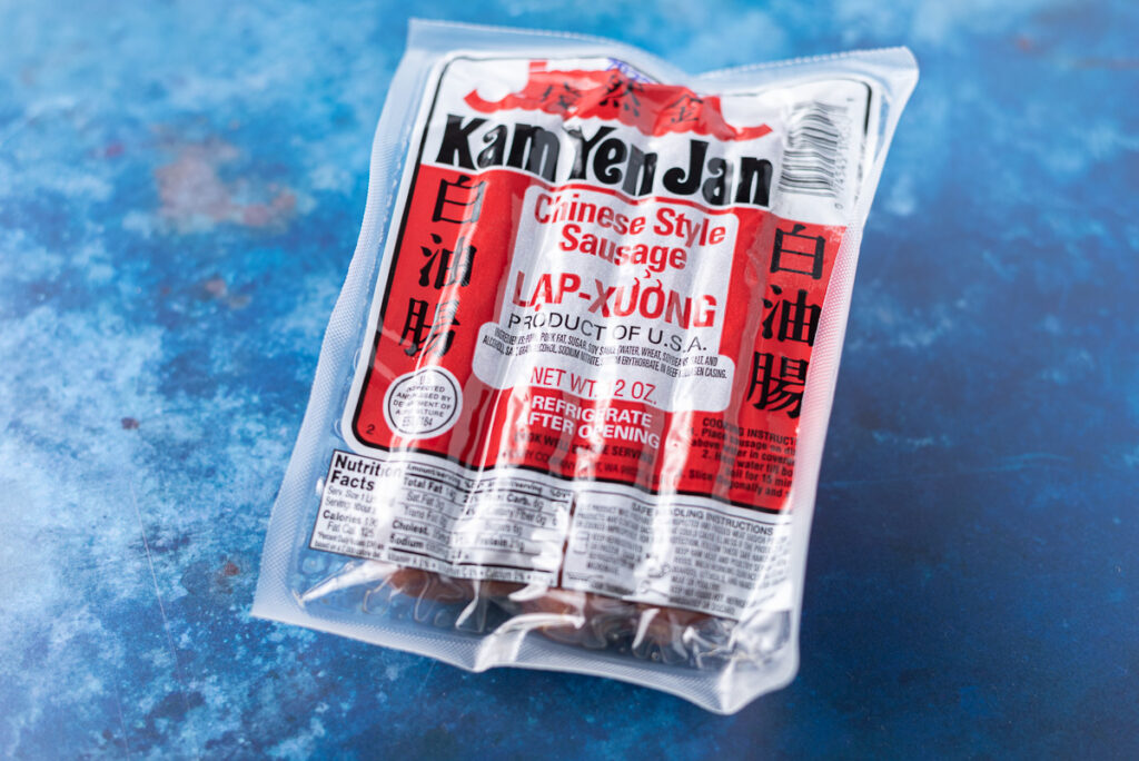 A package of Chinese sausage.